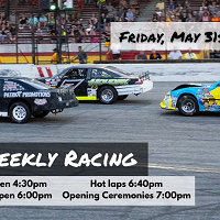 <p>Let’s go racing at Hawkeye Downs! Join us for the NASCAR Advance Auto Parts Weekly Series racing on Friday, May 31st, featuring your favorite classes, plus the HD Dawgs and A.I.R.S. Vintage Racing Series! There will be qualifying heat races just after hot laps. Don’t miss out on the fun at Hawkeye Downs on Friday, May 31st! Tickets are available at the gate. Races begin at 7:05pm.</p>