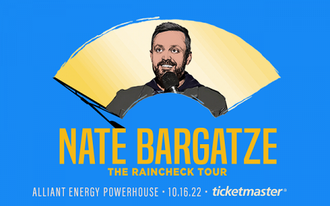 <p>Hailing from Old Hickory, Tennessee, stand-up comedian Nate Bargatze is selling out shows across the world on his Raincheck Tour.</p>