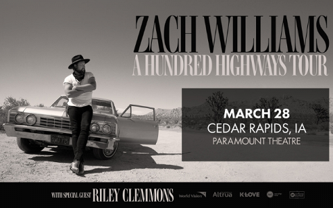 <p>Get ready for a night of unforgettable music and soul-stirring performances as Zach Williams and Riley Clemmons take the stage on the “A Hundred Highways” tour!</p>
