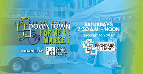 <p>The 19th annual market season features entertainment, food, and 200 amazing market vendors. Our award-winning market is THE summer event on select Saturday mornings in downtown Cedar Rapids!</p>
