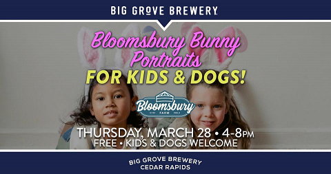 <p>Join us on Thursday, March 28th for Easter bunny photos! Kids and dogs alike are welcome to pose with the Bloomsbury Bunny.</p>