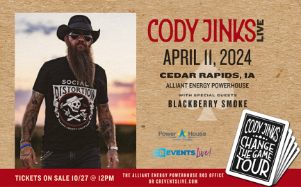 CODY JINKS WITH SPECIAL GUEST BLACKBERRY SMOKE & DOC OLIVER