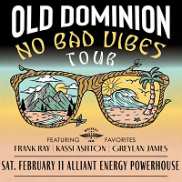 <p>Old Dominion is bringing the No Bad Vibes Tour to Cedar Rapids with Whiskey Jam favorites to open the show! It’s bound to be a night of nothing but good times.</p>