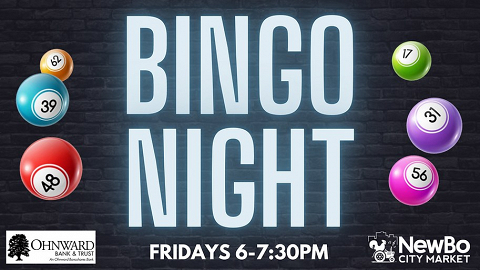 <p>Friday Night Bingo is one of NewBo City Market’s premier Fall/Winter entertainment events.</p>

<p>Join us every Friday night from September 9th, 2022 to April 28th, 2023 from 6-7:30pm for Friday Night Bingo at NewBo City Market!</p>