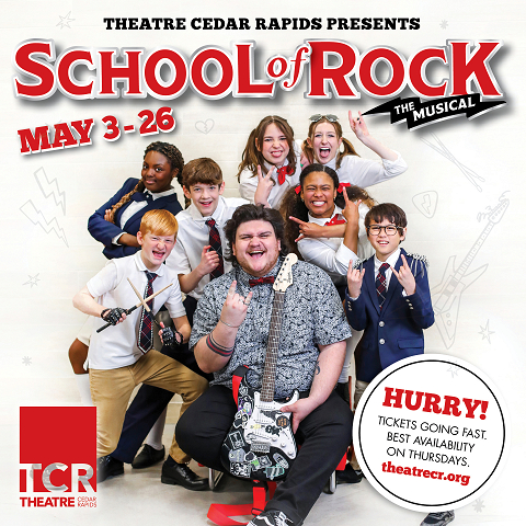<p>This hit Broadway musical is fun for all ages! Based on the hilarious Jack Black movie with new music by Andrew Lloyd Webber, School of Rock at TCR will have you dancing in the aisles.</p>